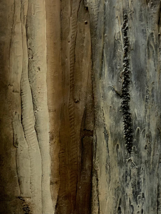Structural Presence II — Original Mixed Media Relief Painting Painting | One of a Kind