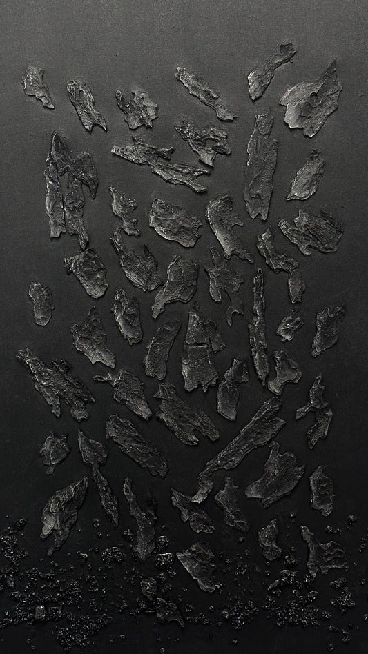 Structural Presence III - Original Textural Tree Bark Painting I One of a Kind