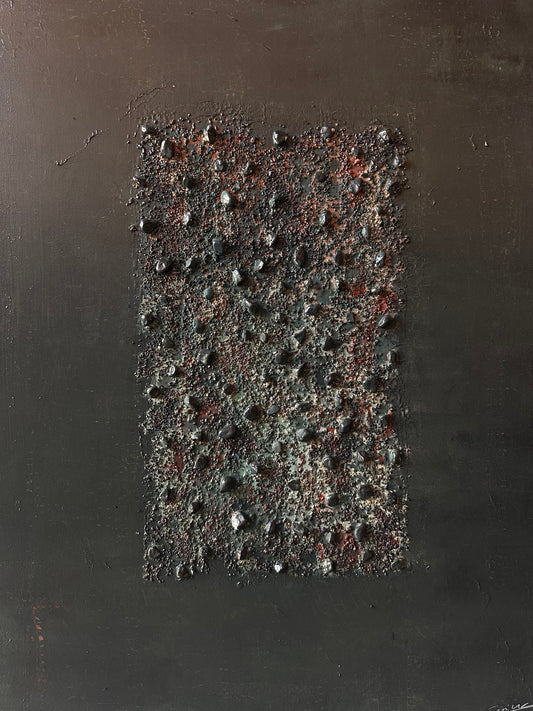 Fractured Rust and Emerald - Original Painting