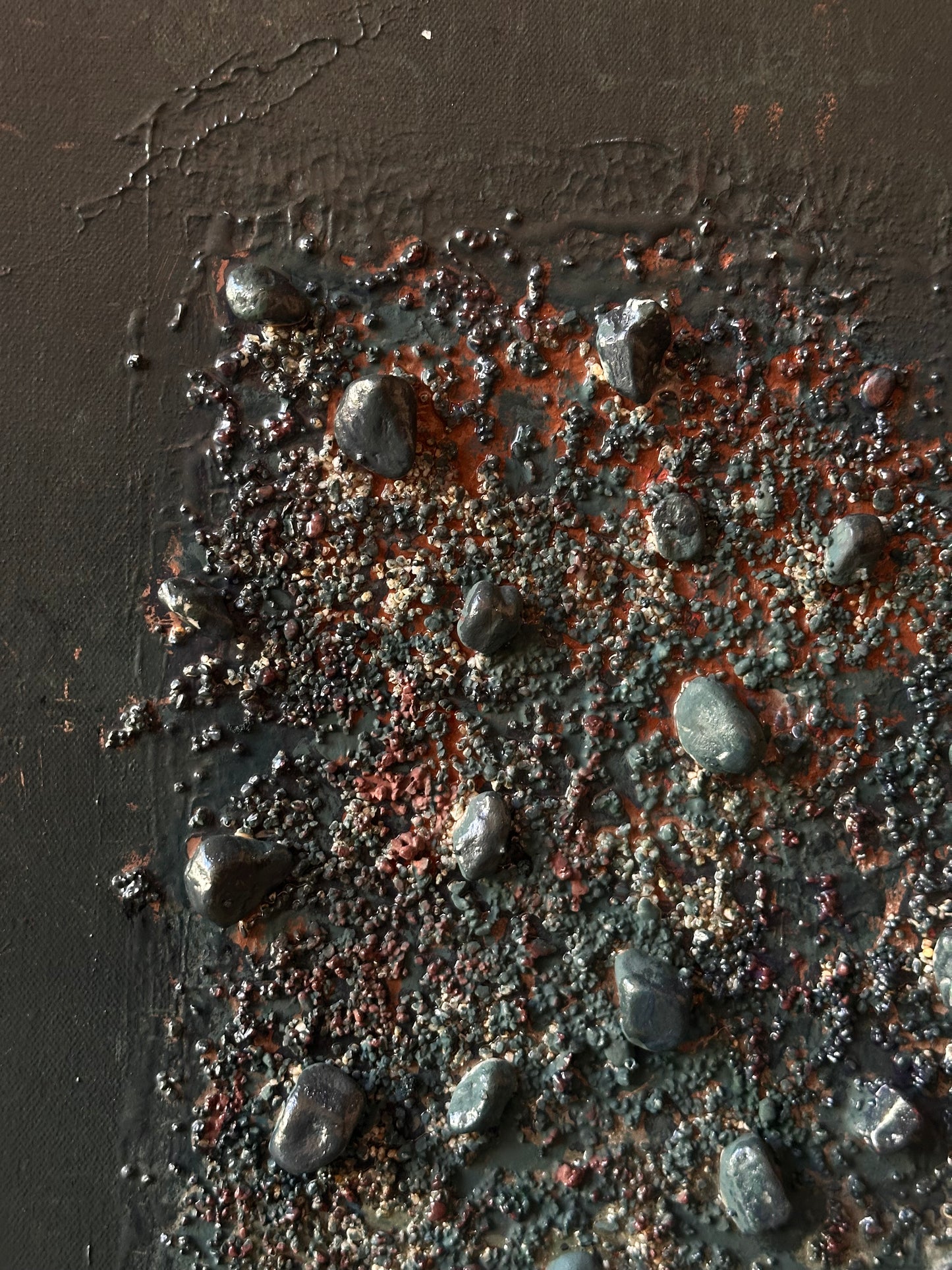 Fractured Rust and Emerald - Original Painting