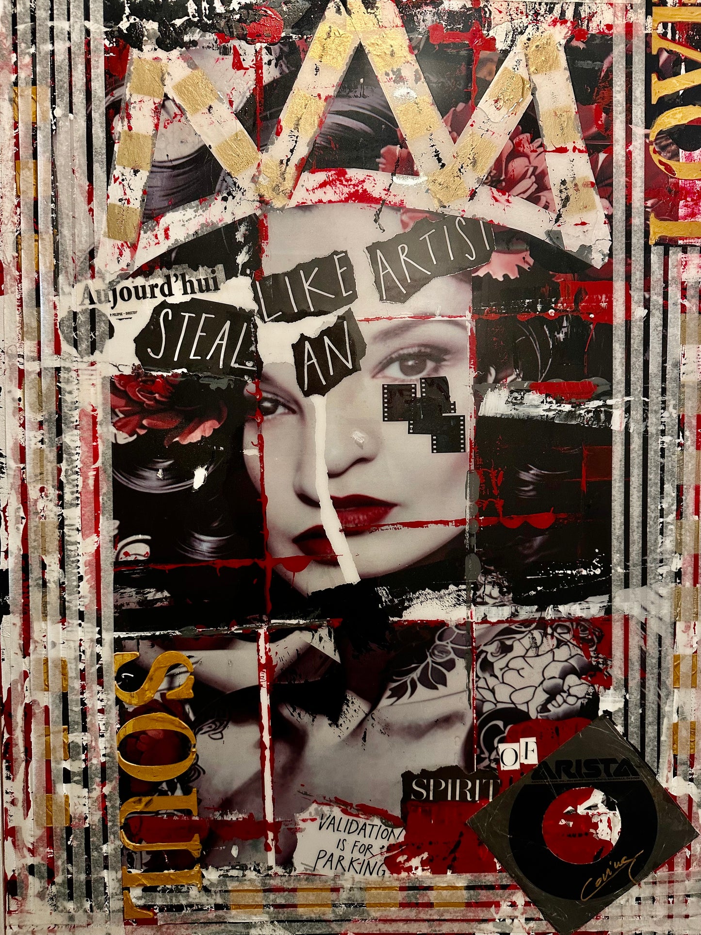Validation is for Parking - Original Mixed Media