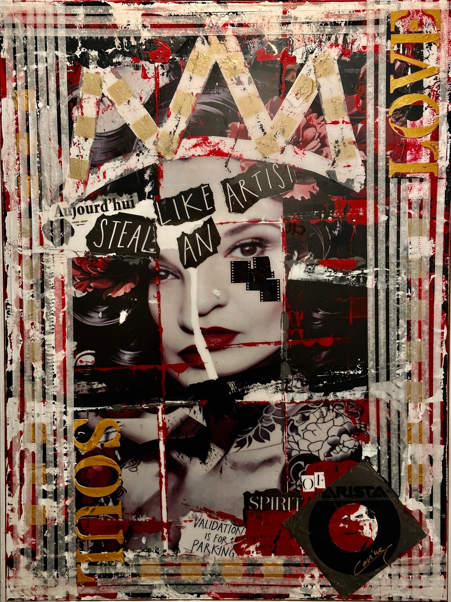 Validation is for Parking - Original Mixed Media