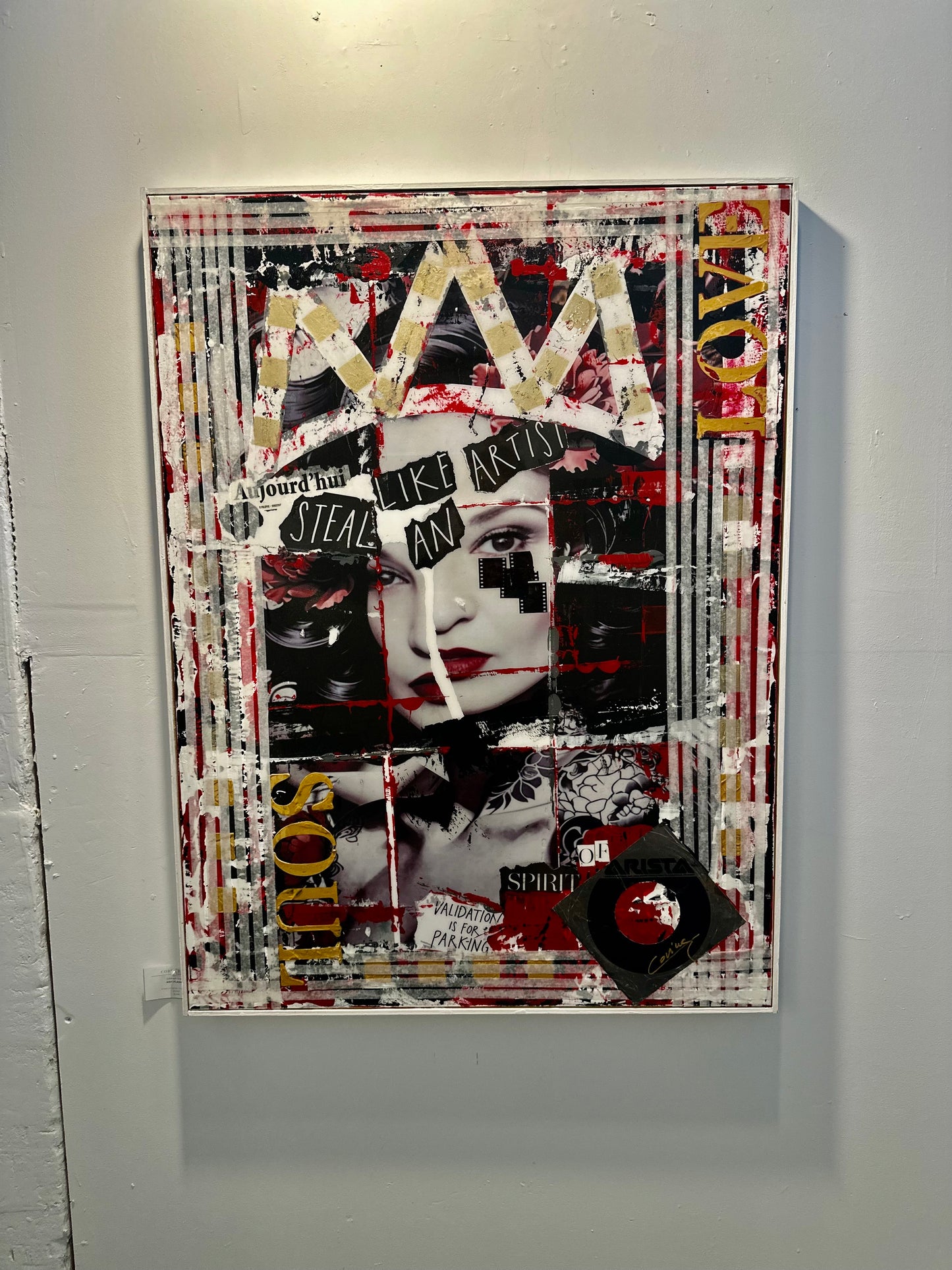 Validation is for Parking - Original Mixed Media