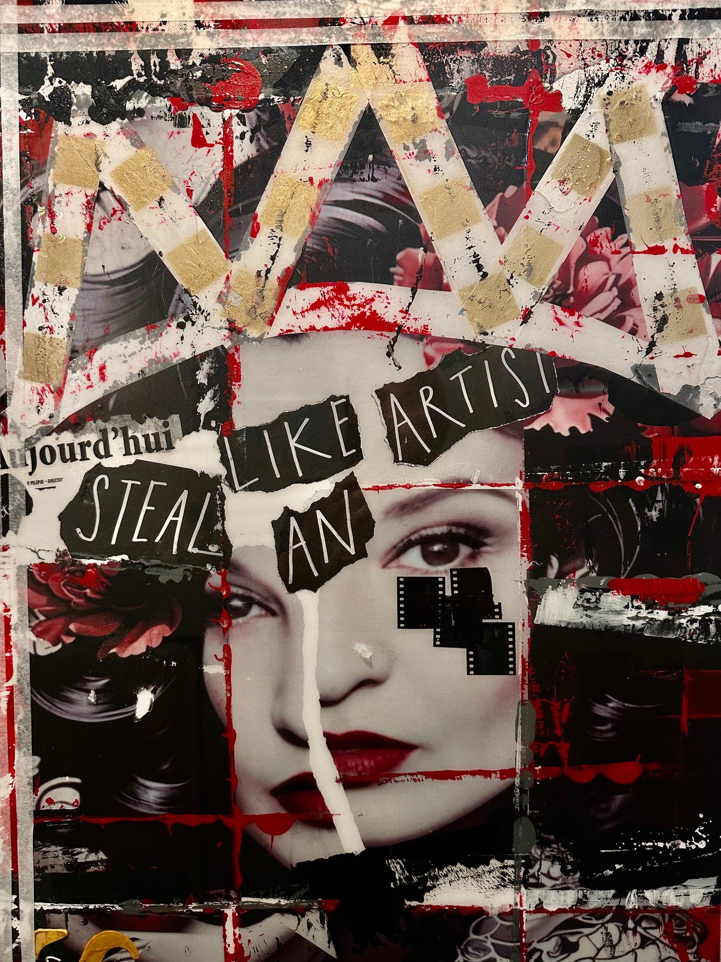 Validation is for Parking - Original Mixed Media