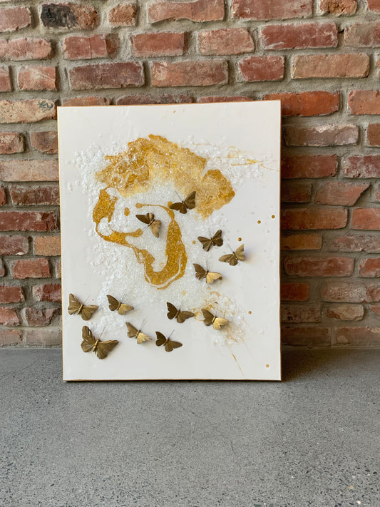 Golden Passage of Becoming II - Original Mixed Media Painting