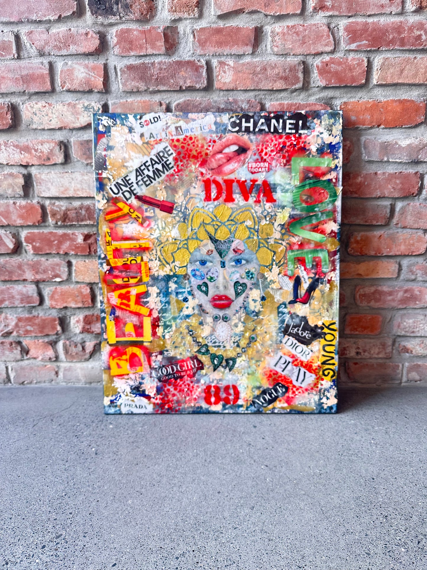 Too Good to Be Good - Original Mixed Media Pop Art
