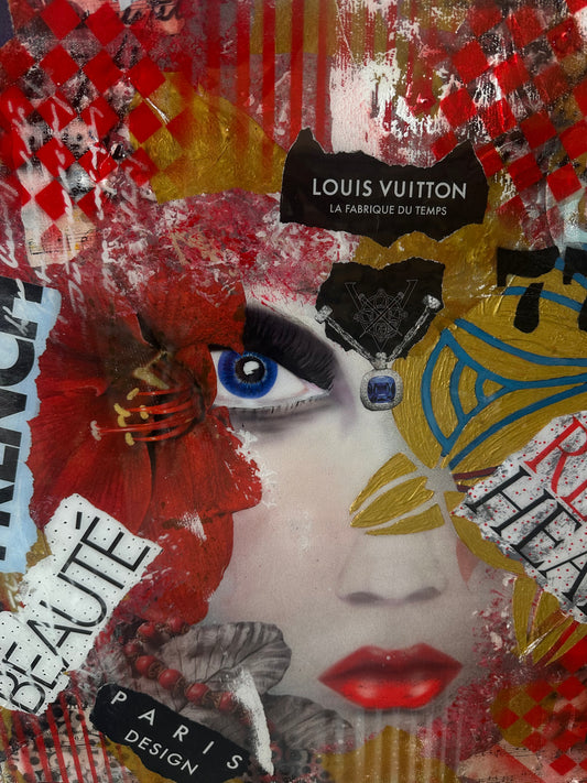 The Eye of a Diva - Original Mixed Media Pop Art