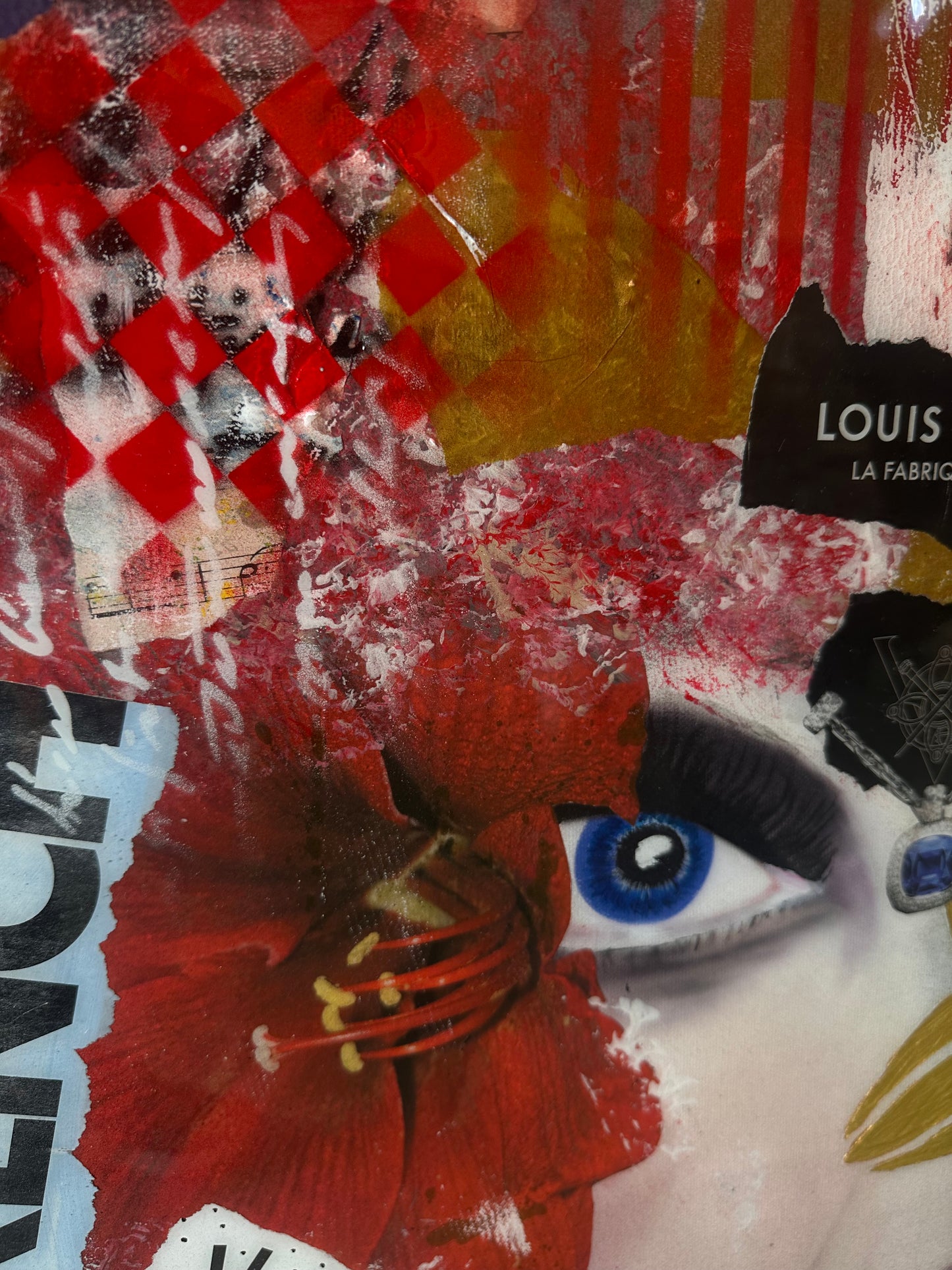 The Eye of a Diva - Original Mixed Media Pop Art