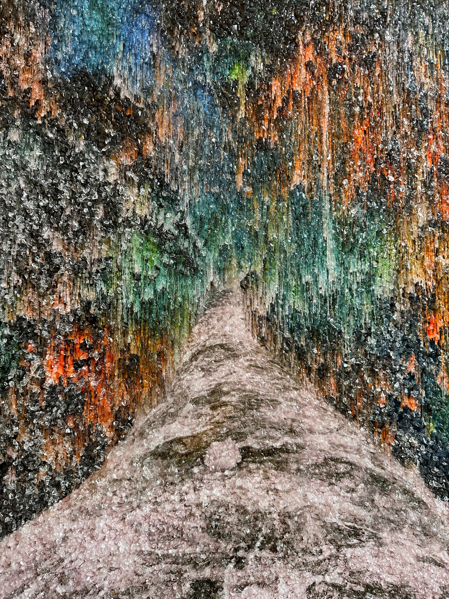 Into the Realm of Happiness - Mixed Media Glass Painting