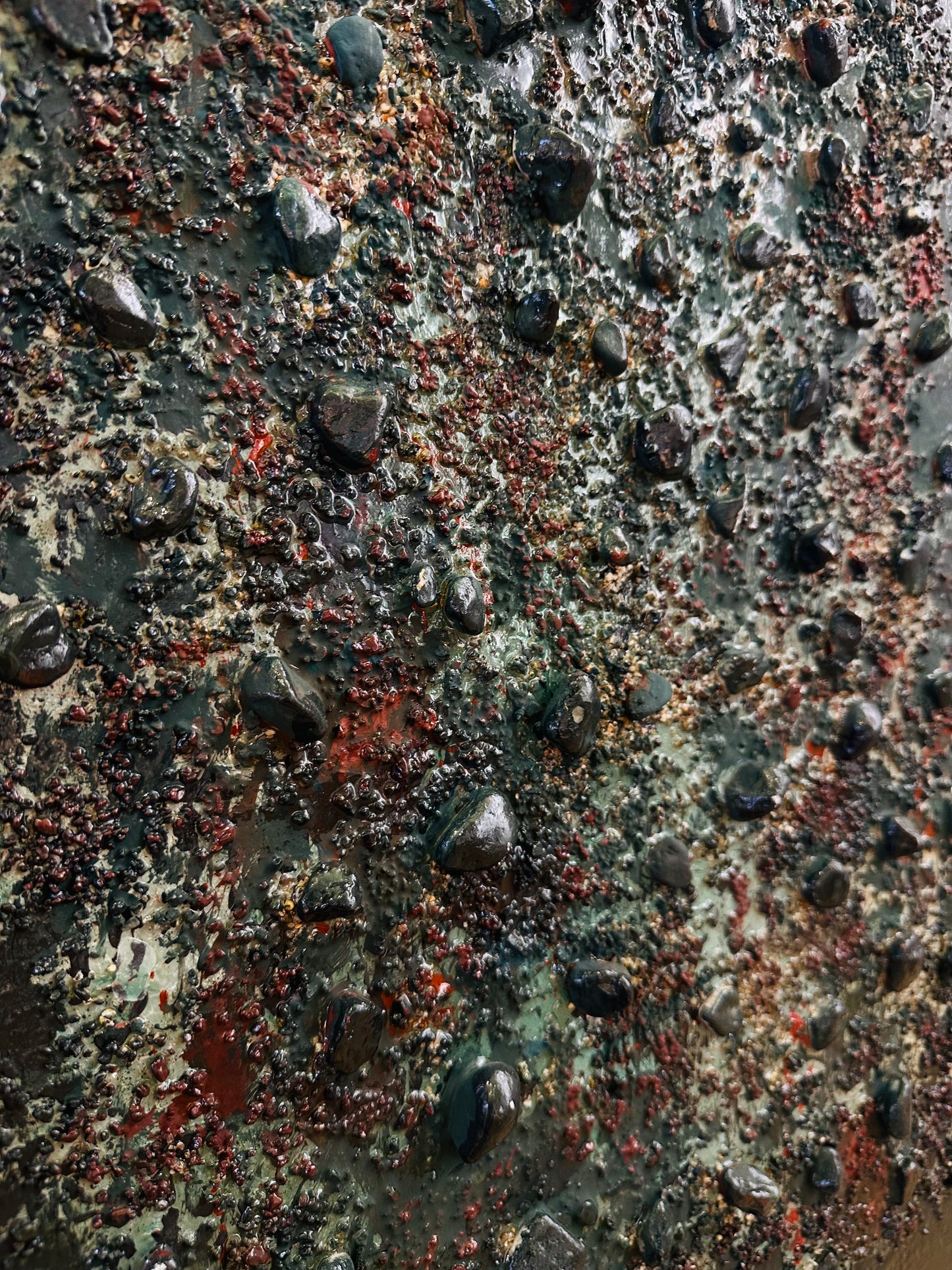 Fractured Rust and Emerald - Original Painting