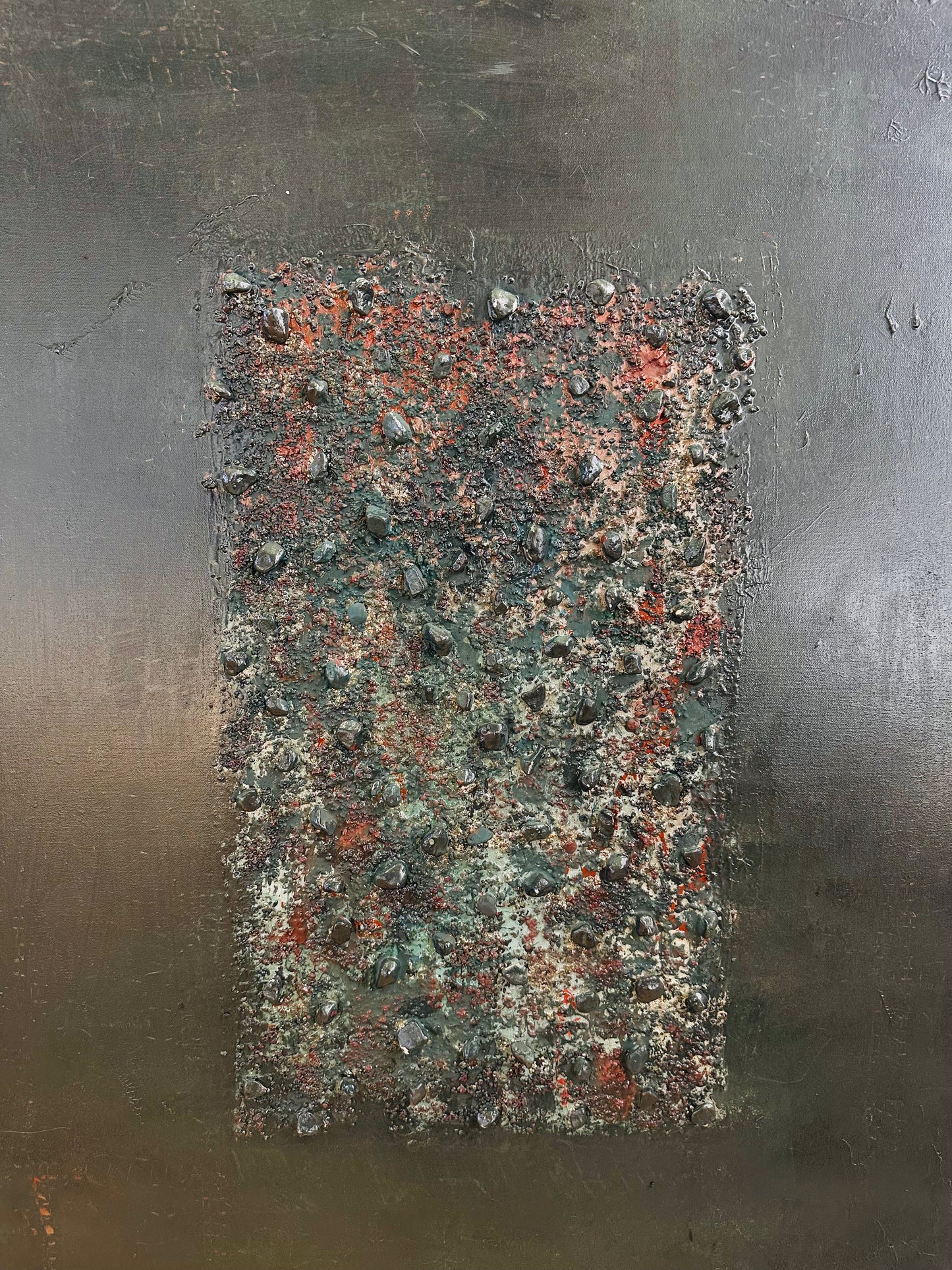 Fractured Rust and Emerald - Original Painting