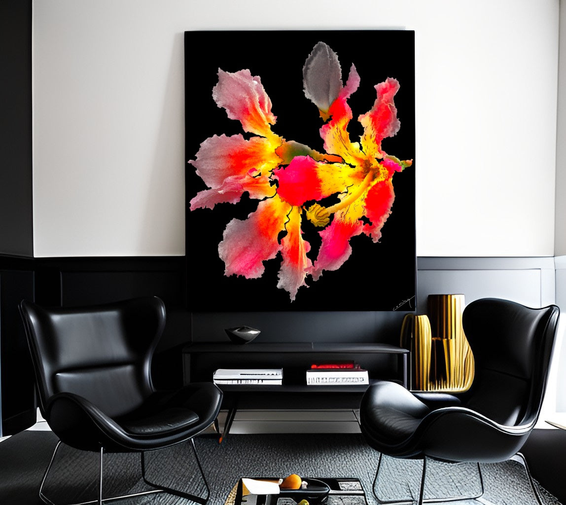 Wild Orchid Blooms – Vibrant Art Print