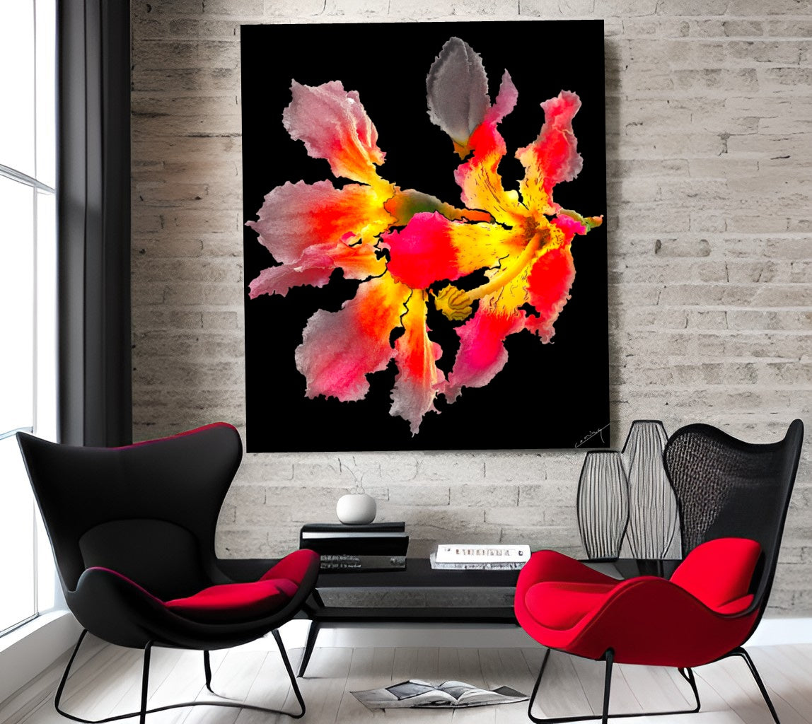 Wild Orchid Blooms – Vibrant Art Print