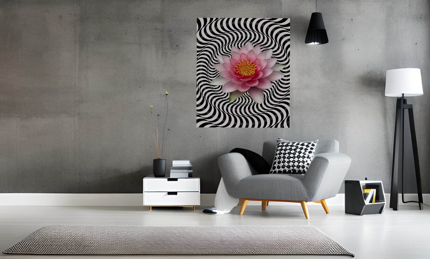 Water Lily in Its Vibrant Glory - Floral Art Print