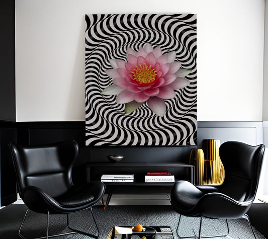 Water Lily in Its Vibrant Glory - Floral Art Print