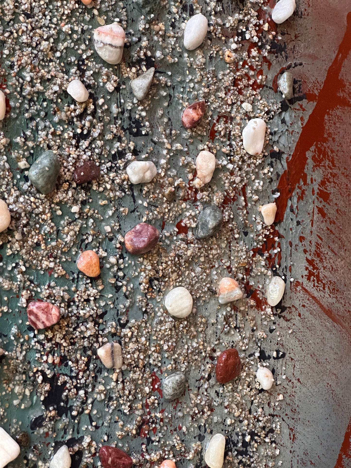 Fractured Rust and Emerald - Original Painting