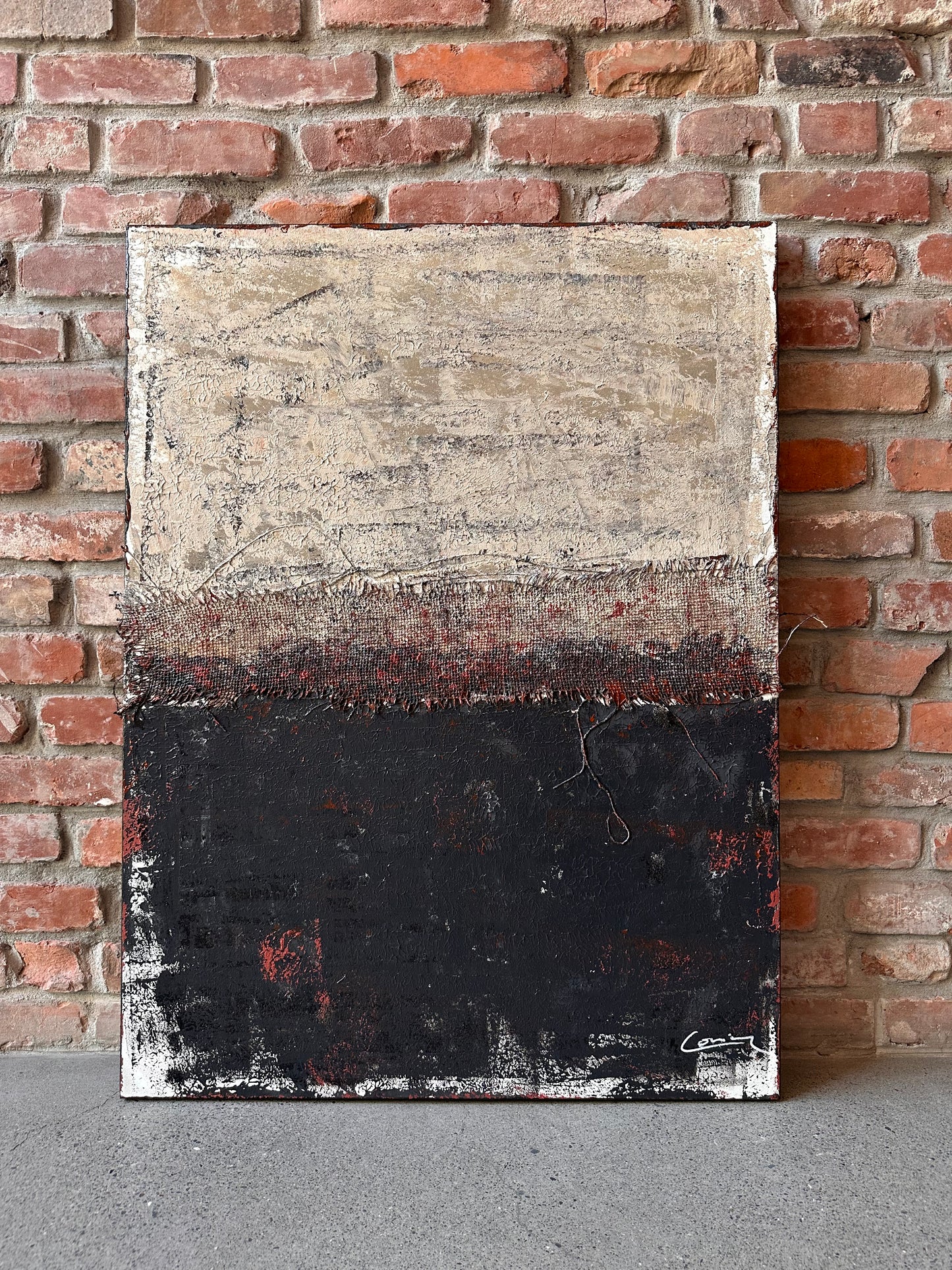 Earth Meets Charcoal - Original Painting