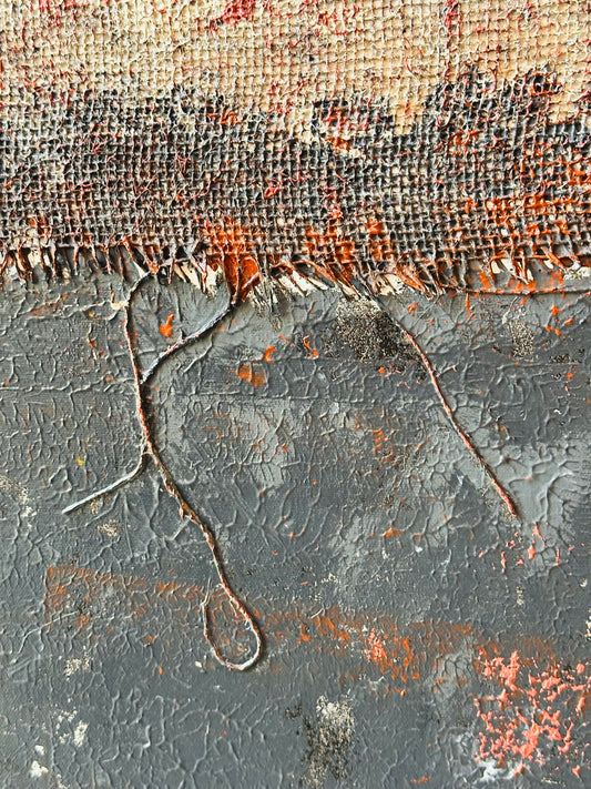 Earth Meets Charcoal - Original Painting