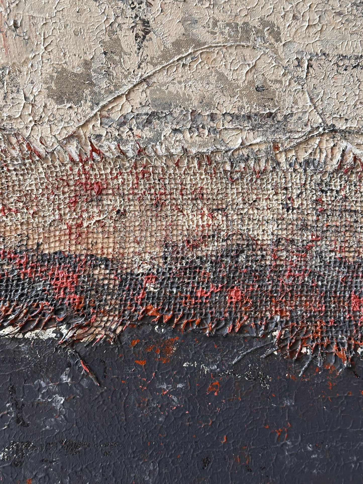 Earth Meets Charcoal - Original Painting