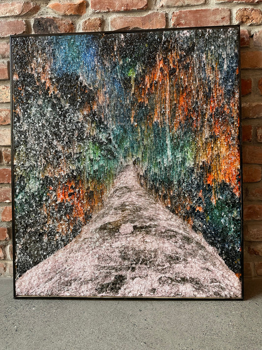 Into the Realm of Happiness - Mixed Media Glass Painting