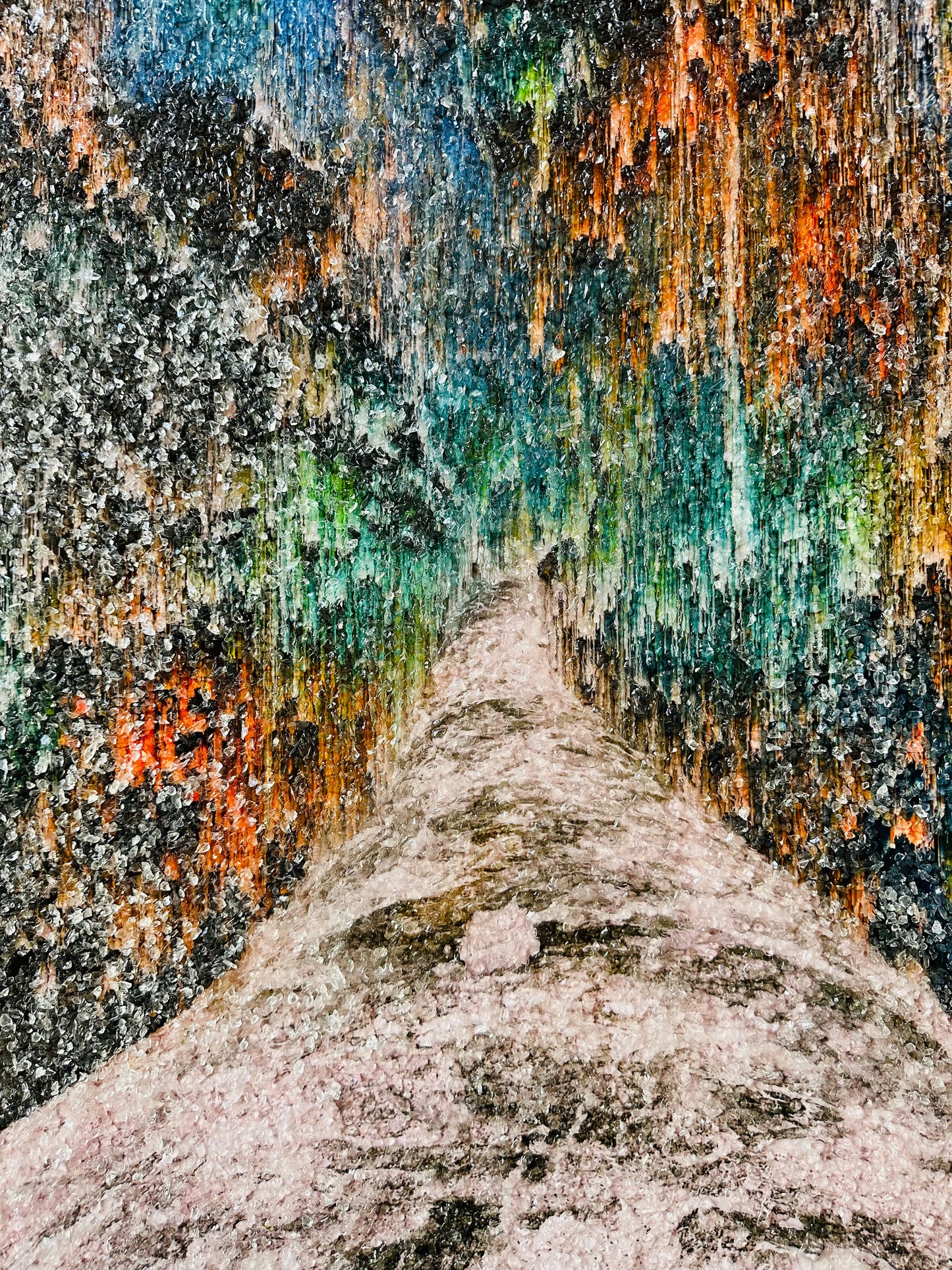 Into the Realm of Happiness - Mixed Media Glass Painting