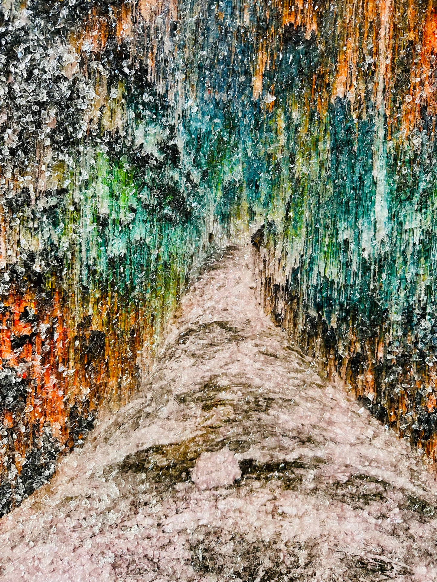 Into the Realm of Happiness - Mixed Media Glass Painting