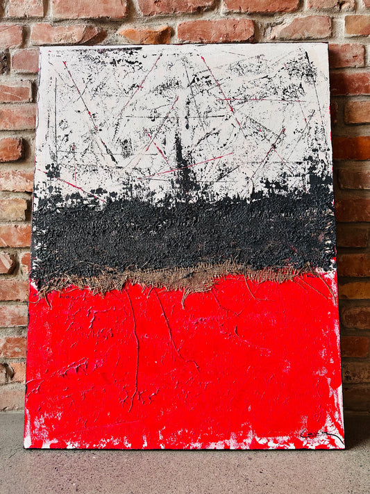 Red Organic Pulse - Original Painting