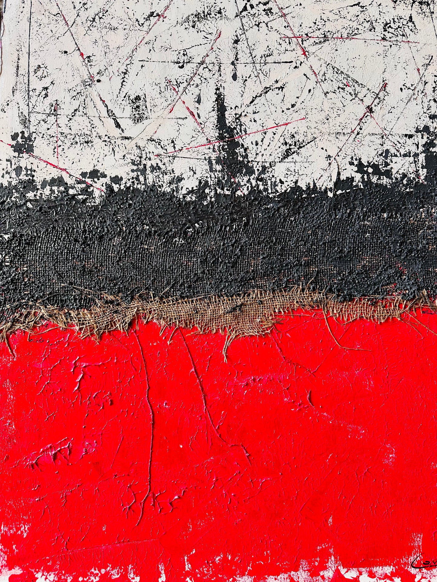 Red Organic Pulse - Original Painting