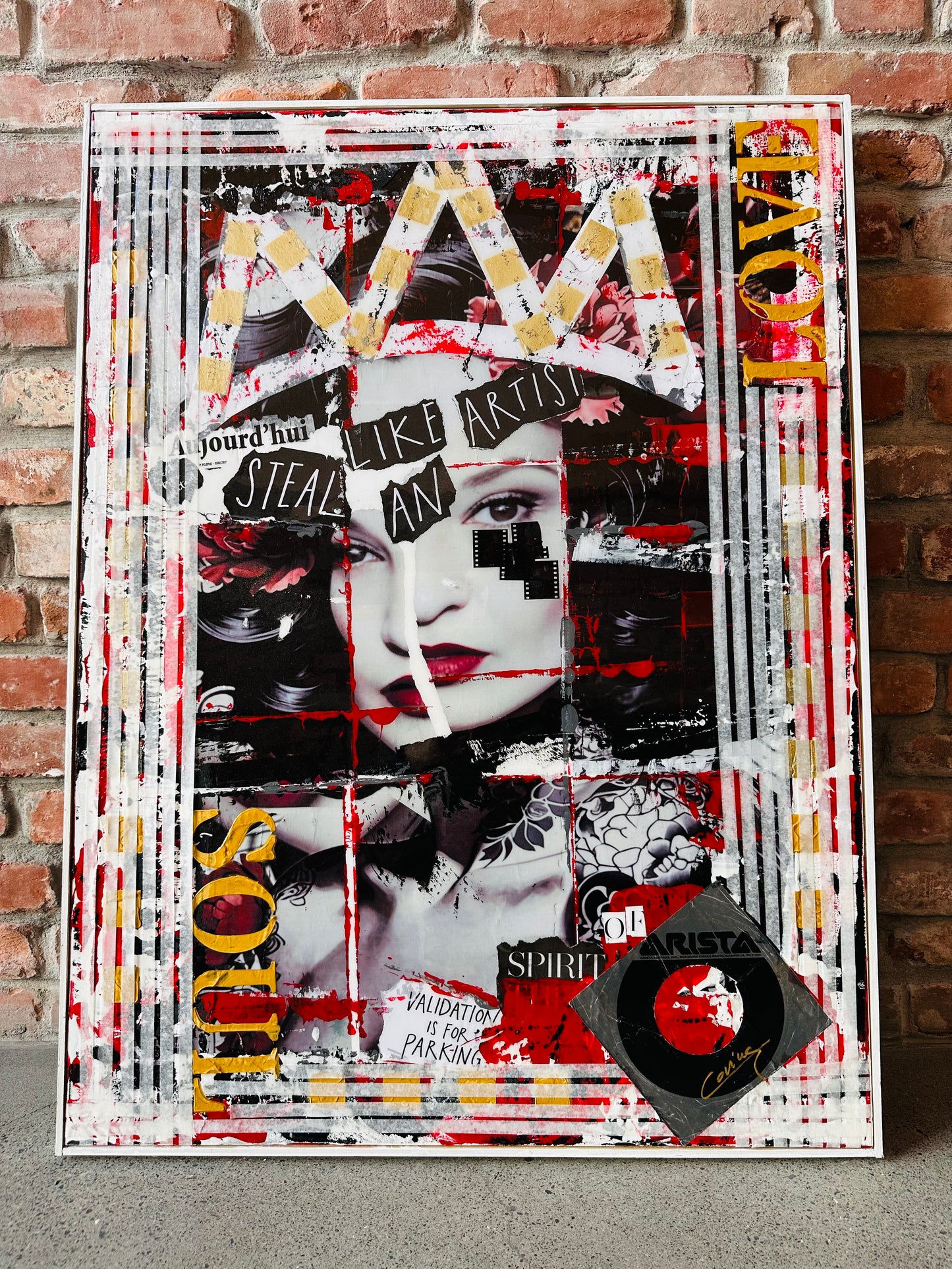 Validation is for Parking - Original Mixed Media