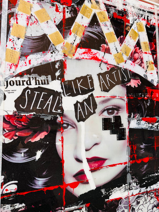 Validation is for Parking - Original Mixed Media