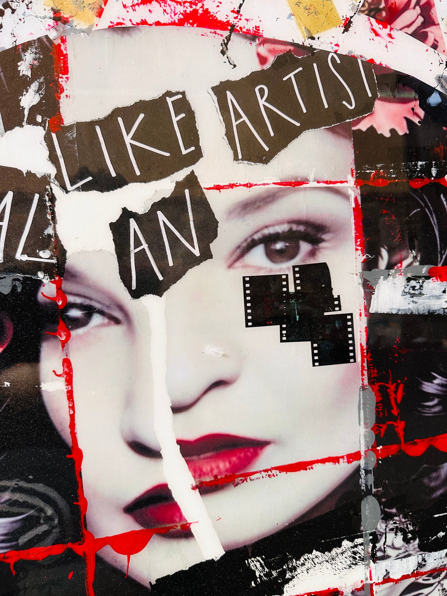 Validation is for Parking - Original Mixed Media