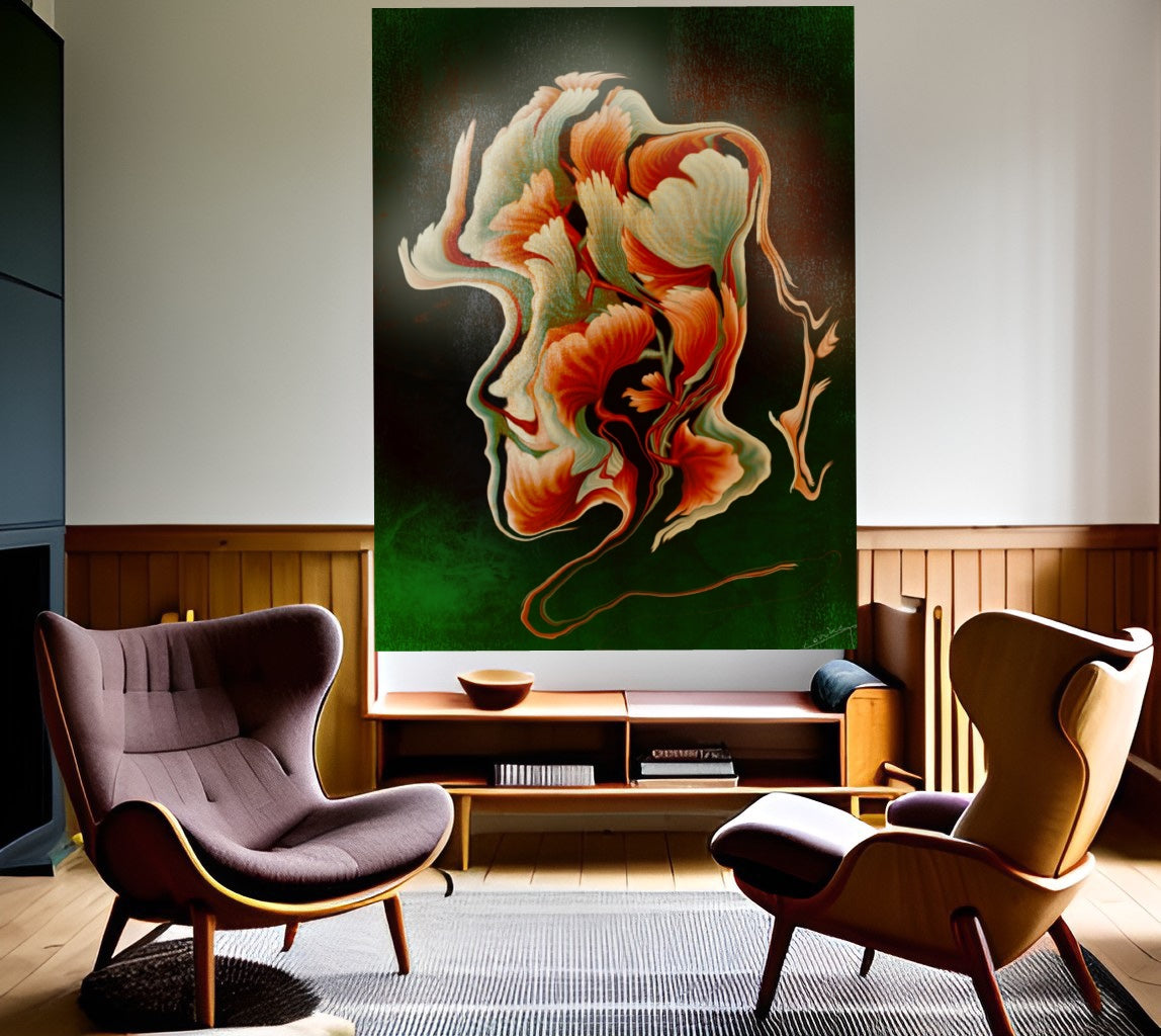 Blossoming Birth – Floral Growth Art Print