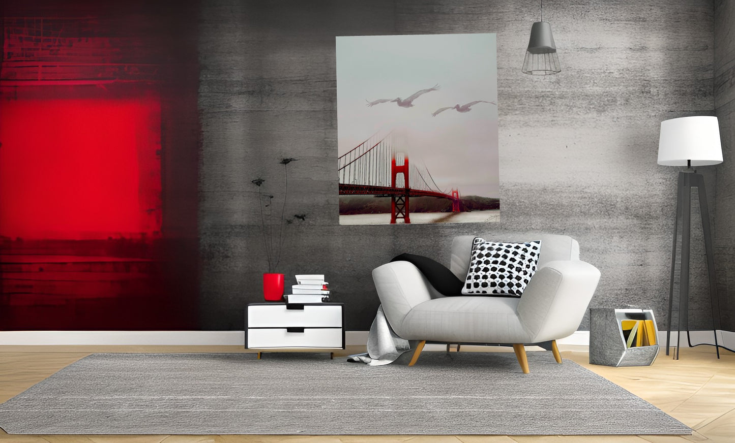 Enigmatic Crossings - Vintage Golden Gate Bridge Art Print