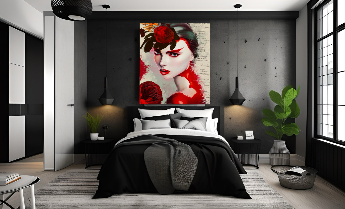 Femme Fatale Blooms - Vintage Art Print