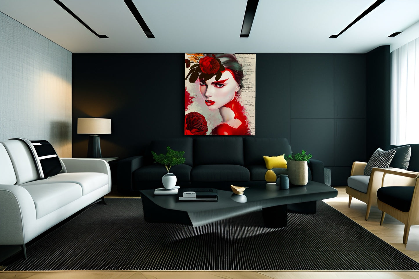 Femme Fatale Blooms - Vintage Art Print