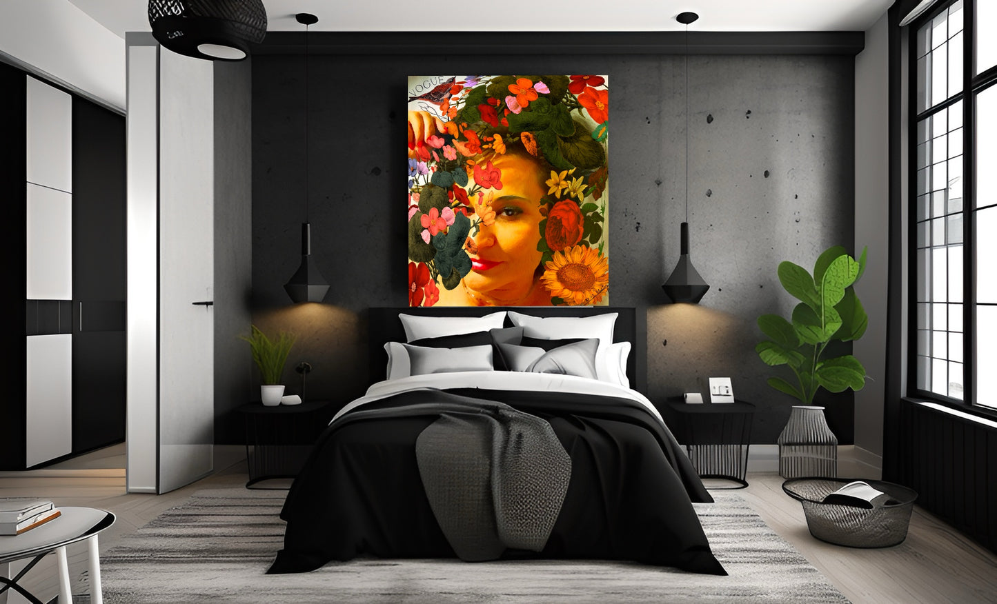 Retro Glamour – Vintage Self-Portrait Art Print