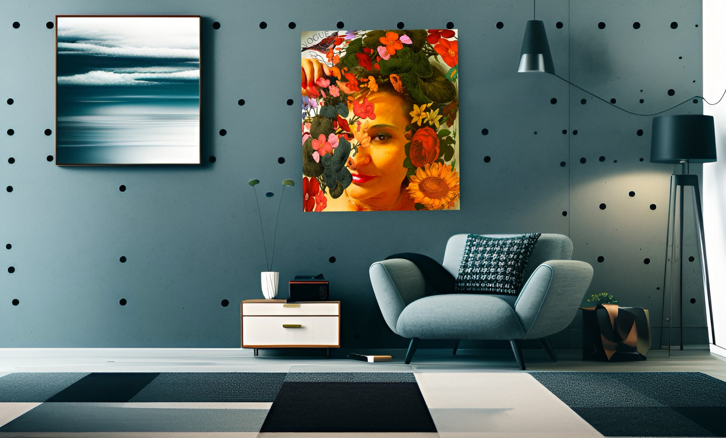 Retro Glamour – Vintage Self-Portrait Art Print