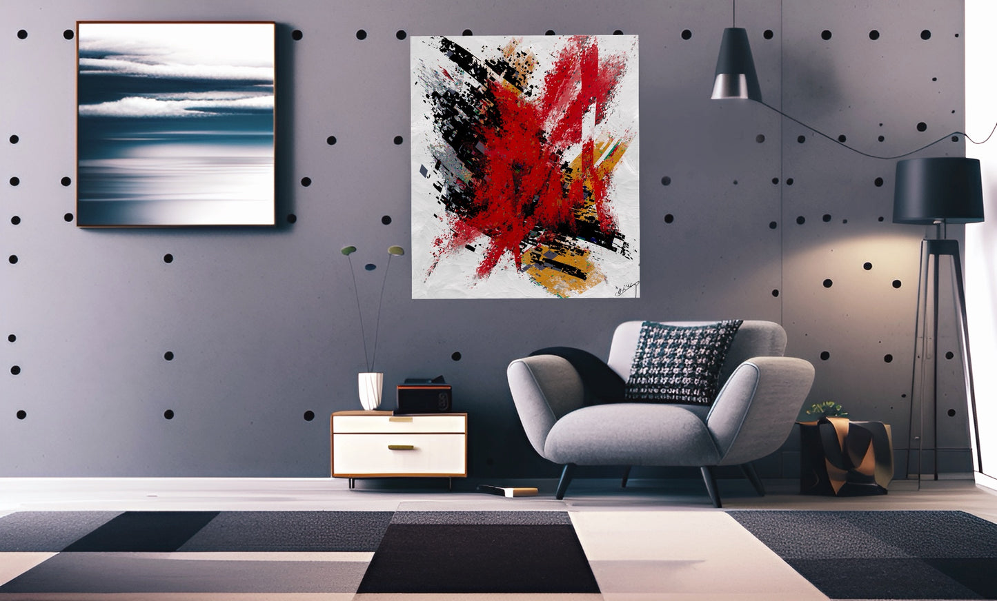 Chaotic Pixel Symphony – Abstract Art Print