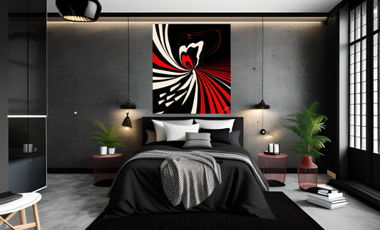 Passion’s Embrace – Abstract Sensual Art Print