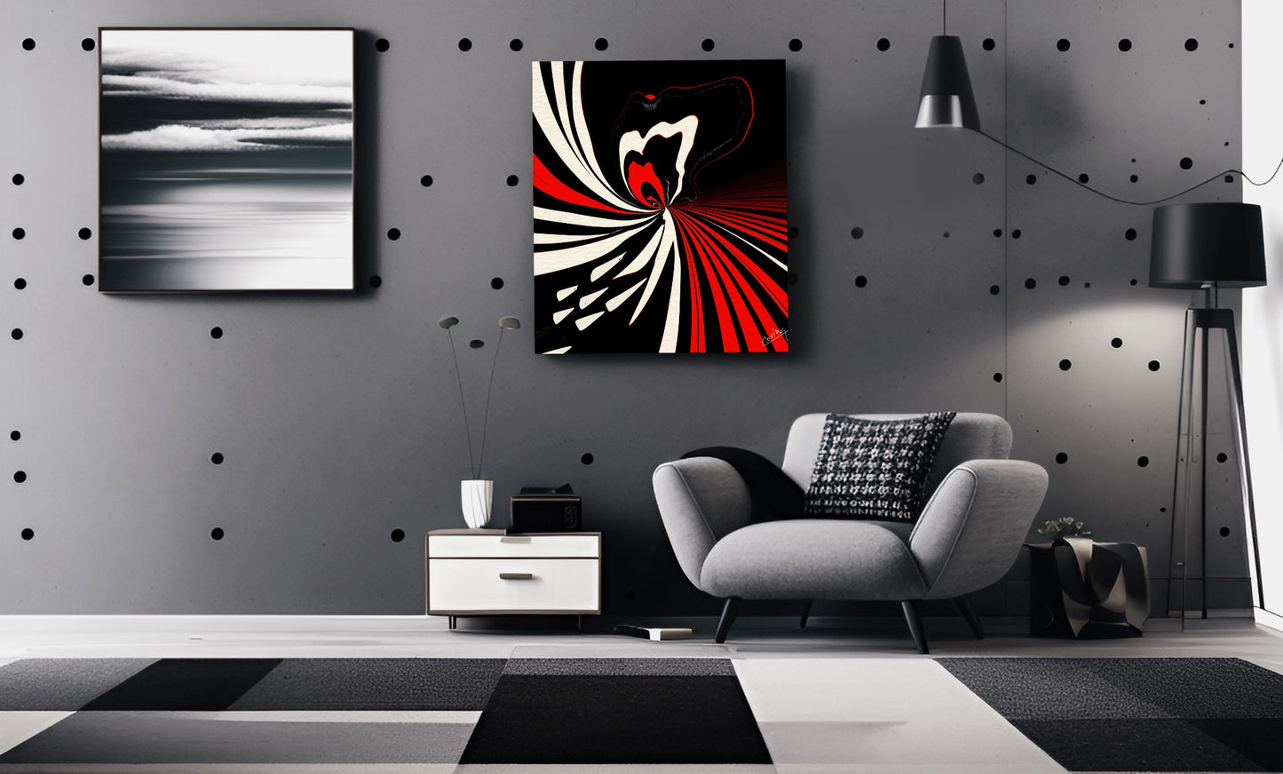 Passion’s Embrace – Abstract Sensual Art Print