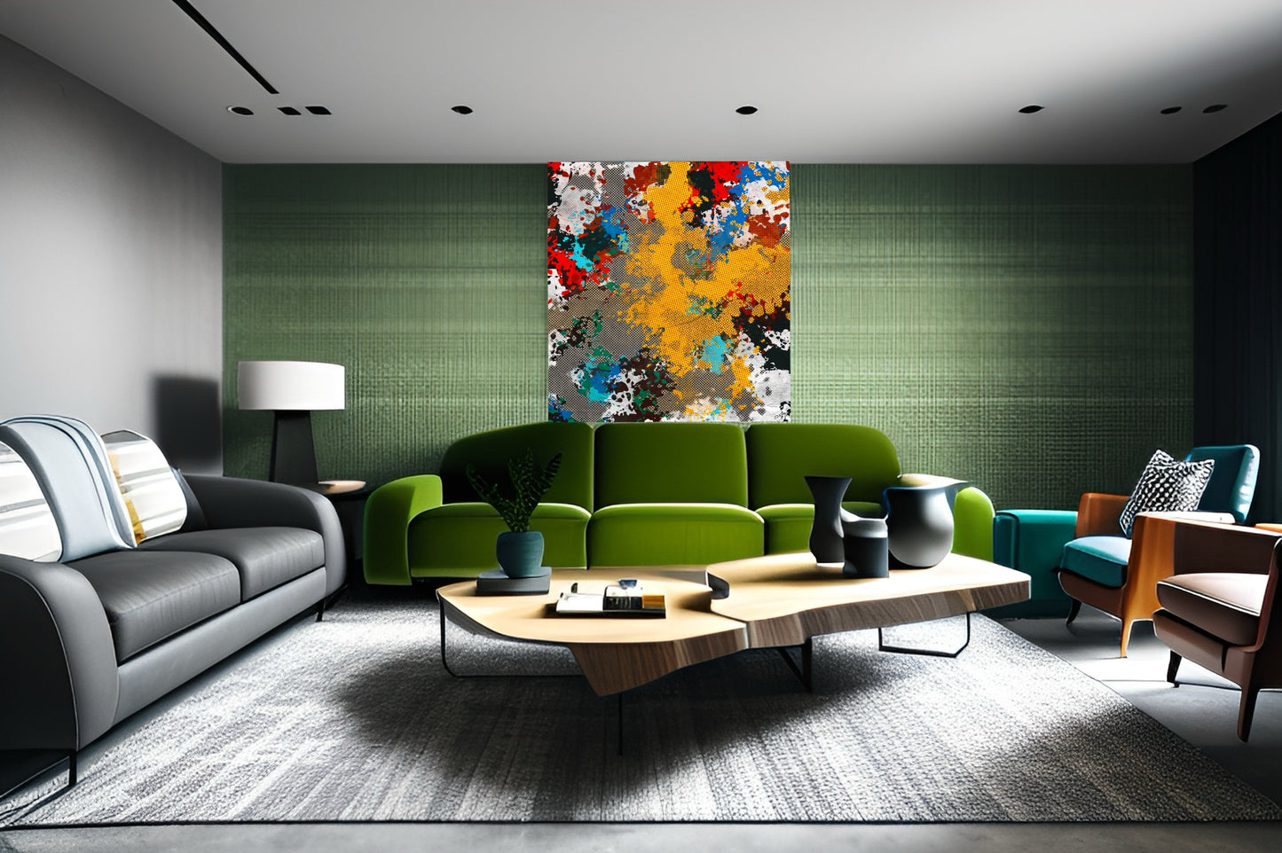 Pixel Pop Explosion – Abstract Art Print