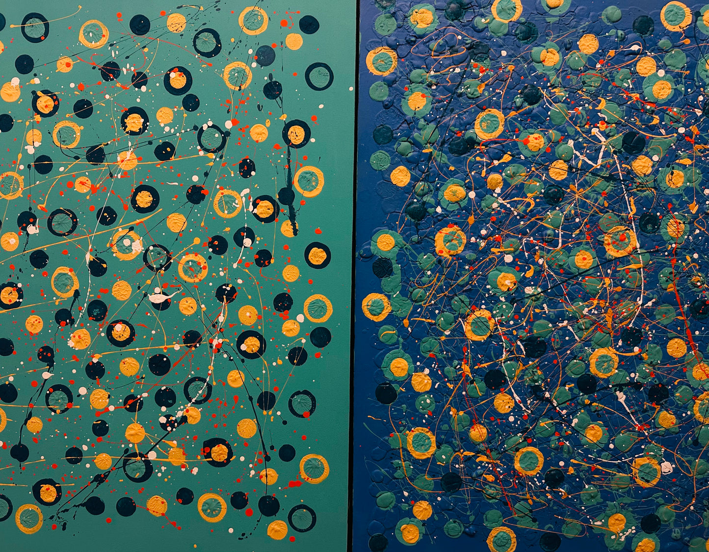 Confetti State of Mind I & II - Original Dyptych