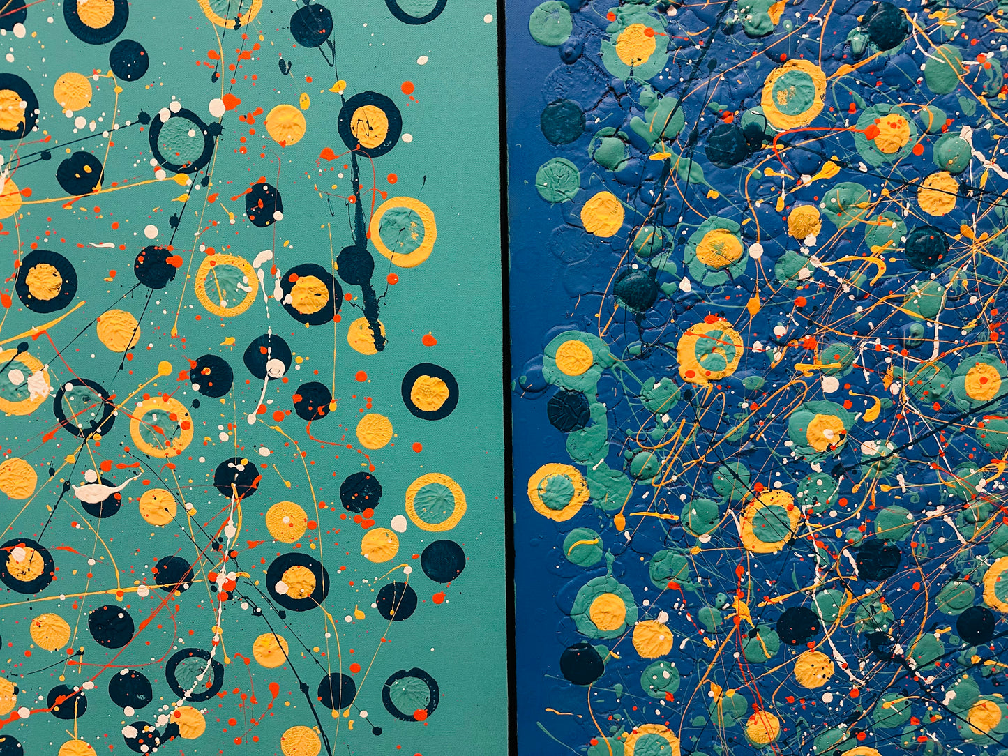 Confetti State of Mind I & II - Original Dyptych