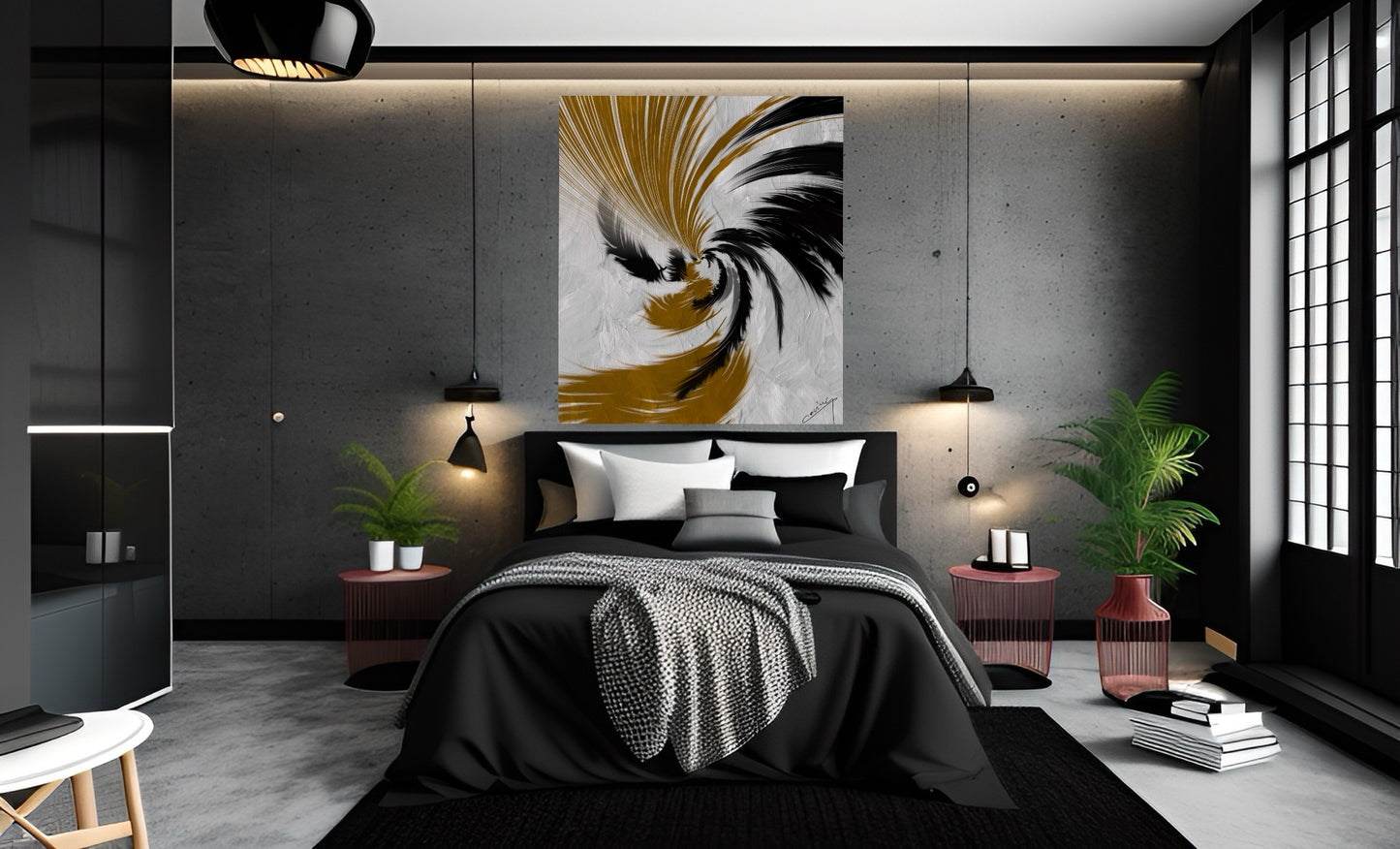 Ethereal Plumage – Abstract Feather Art Print