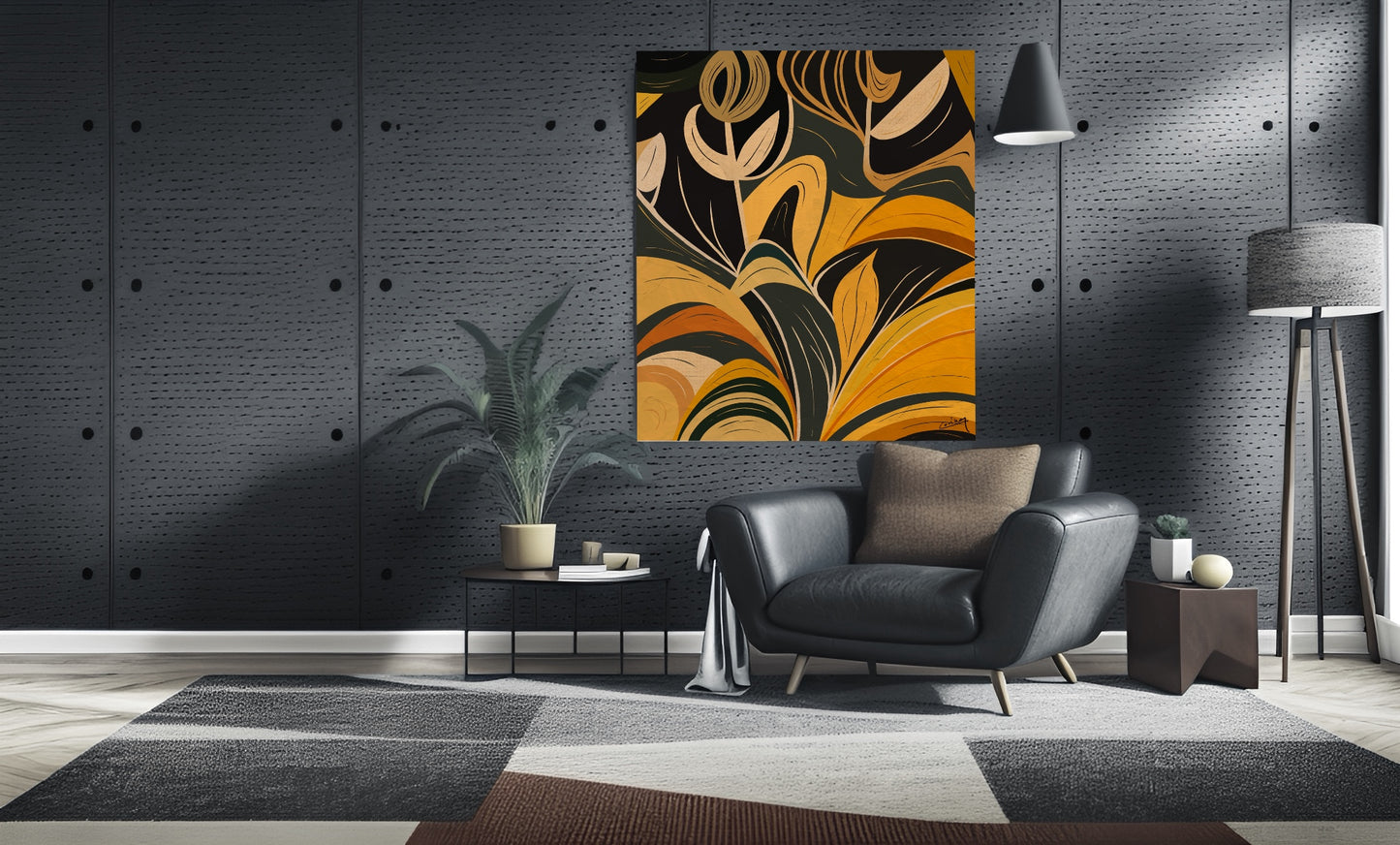 Golden Tango – Abstract Art Print
