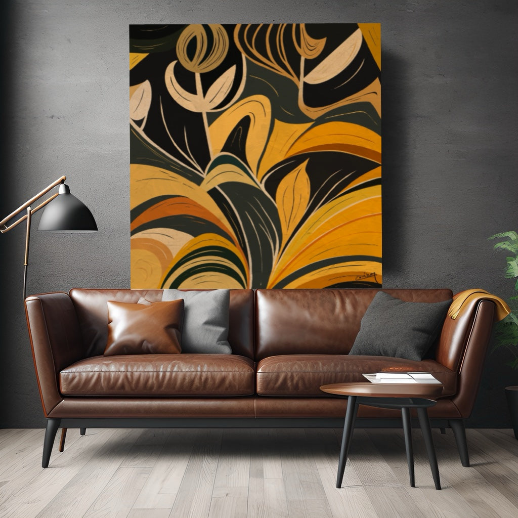 Golden Tango – Abstract Art Print