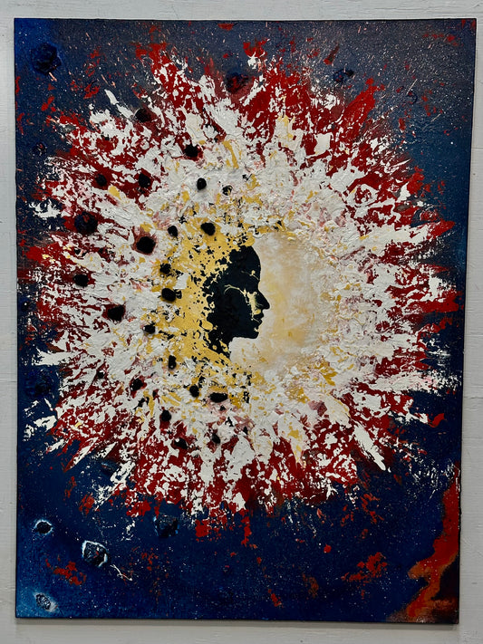 The Eruption of Her - Original Abstract Acrylic Painting -Artist’s Personal Collection · 2026 · Not for Sale