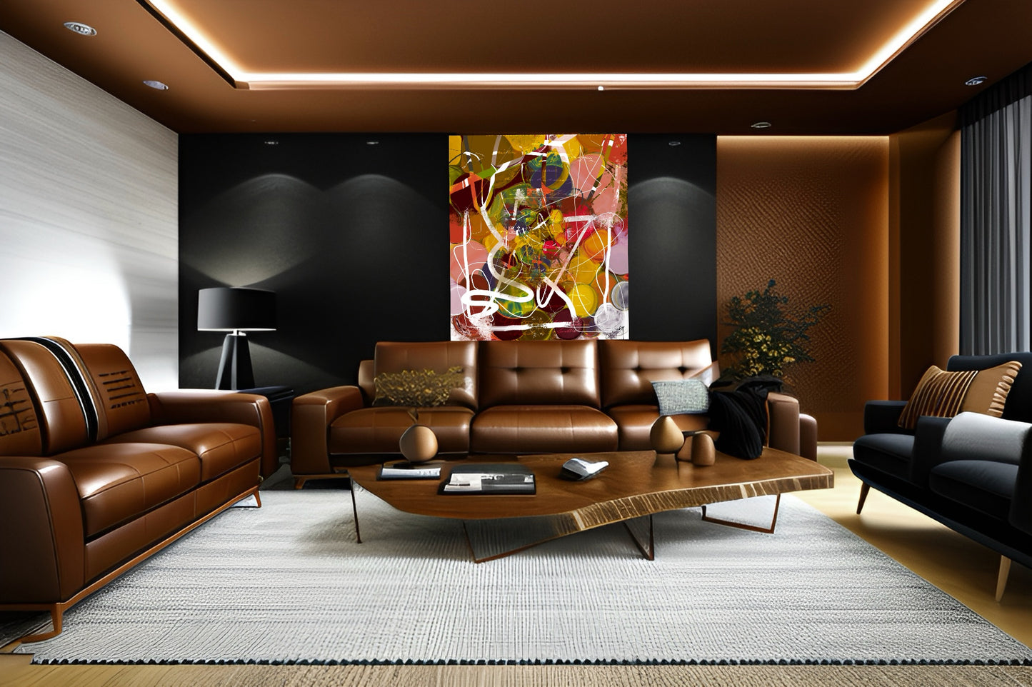 Scribbled Chaos – Abstract Art Print