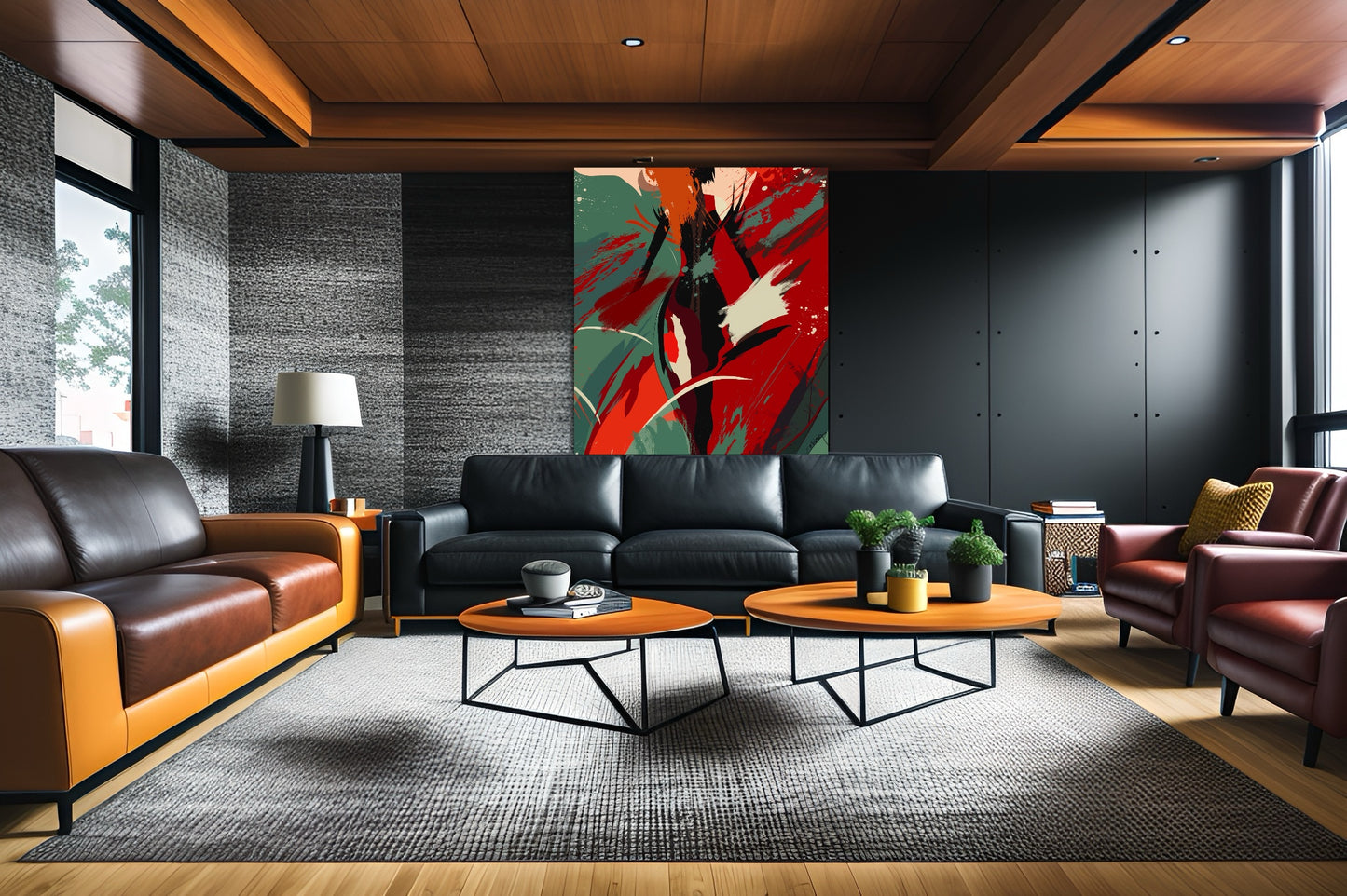 Silhouette in Colors - Modern Art Print