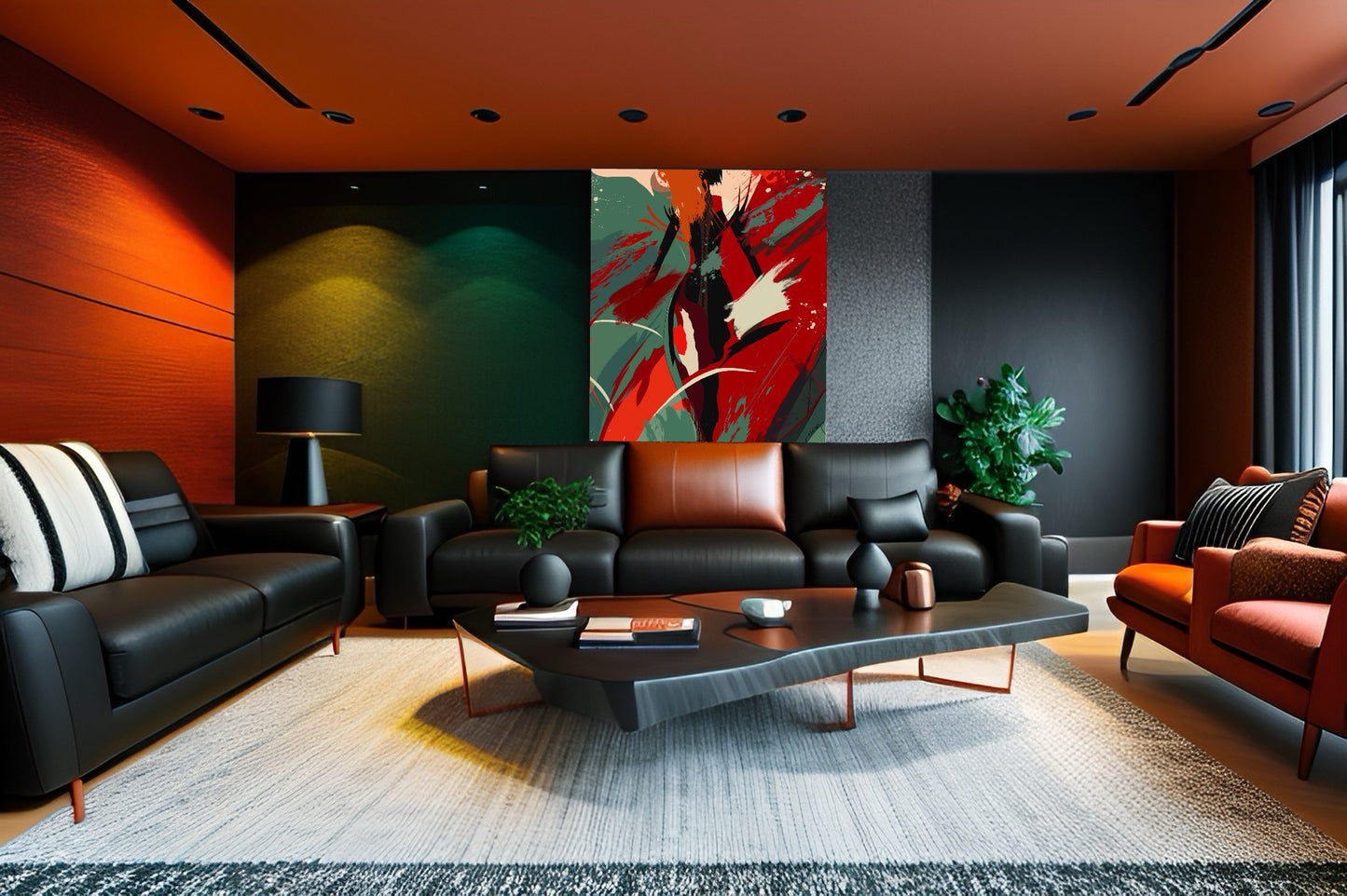Silhouette in Colors - Modern Art Print